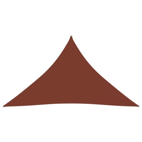 Para-sol estilo vela tecido oxford triangular 5x5x6 m terracota