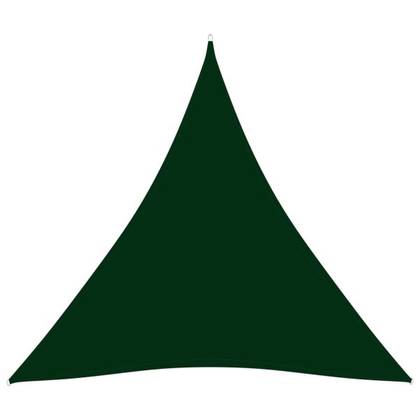 Para-sol vela tecido oxford triangular 4x4x4 m verde-escuro