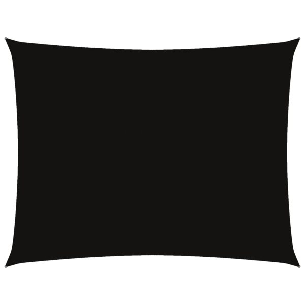 Para-sol estilo vela tecido oxford retangular 3,5x4,5 m preto