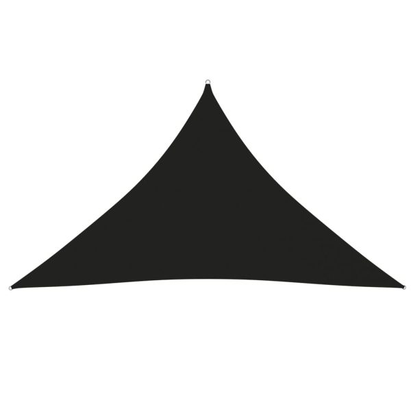 Para-sol estilo vela tecido oxford triangular 5x5x6 m preto