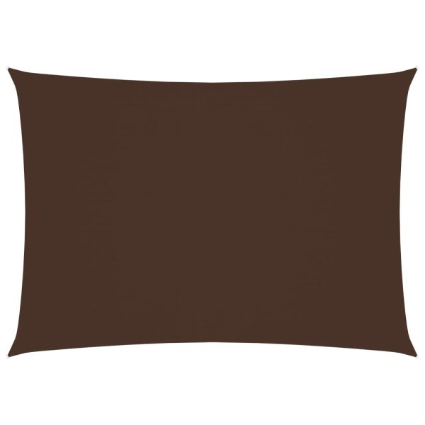Para-sol estilo vela tecido oxford retangular 2x4,5 m castanho