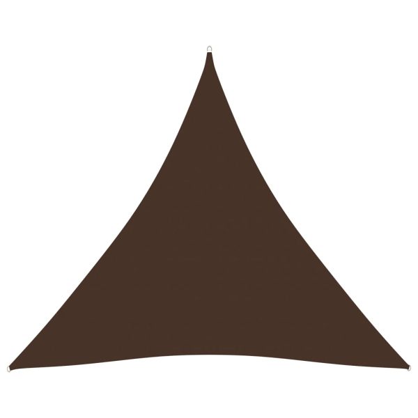 Para-sol estilo vela tecido oxford triangular 4x4x4 m castanho