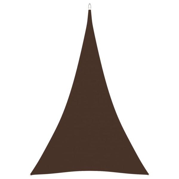 Para-sol estilo vela tecido oxford triangular 4x5x5 m castanho