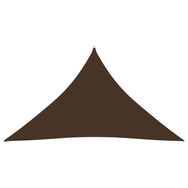 Para-sol estilo vela tecido oxford triangular 5x5x6 m castanho
