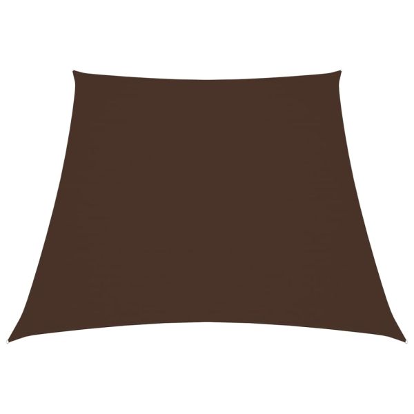 Para-sol estilo vela tecido oxford trapézio 3/4x3 m castanho