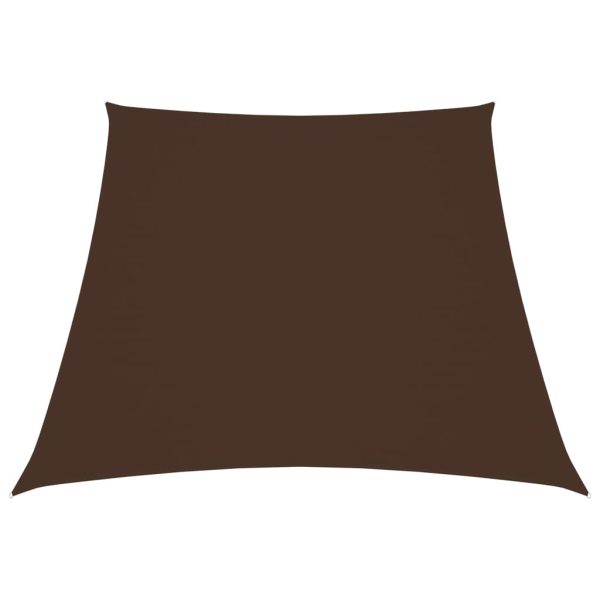 Para-sol estilo vela tecido oxford trapézio 3/5x4 m castanho