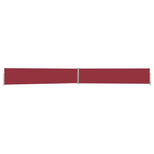 Toldo lateral retrátil para pátio 140x1200 cm vermelho