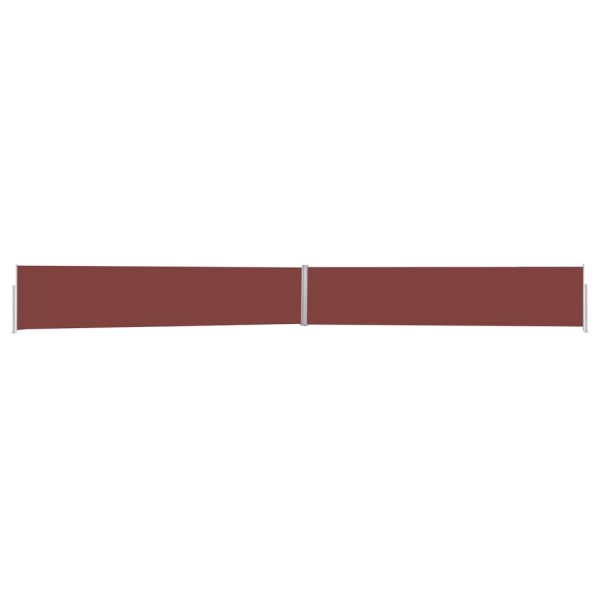 Toldo lateral retrátil para pátio 170x1200 cm castanho