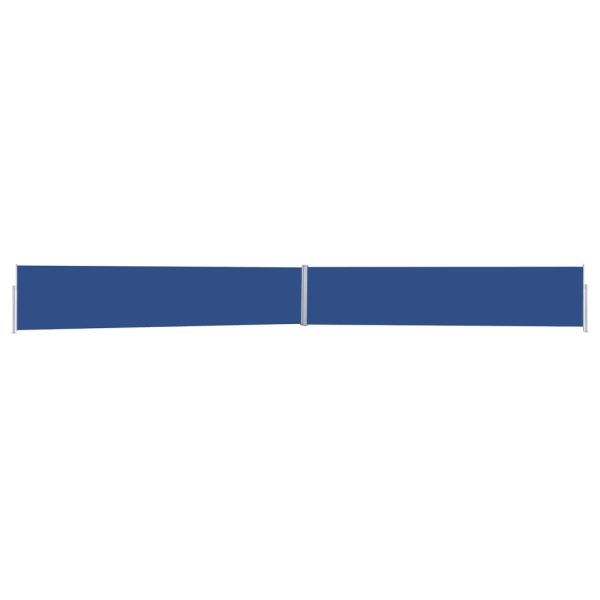 Toldo lateral retrátil para pátio 170x1200 cm azul
