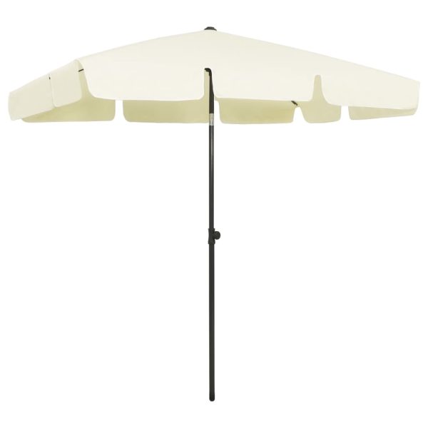 Guarda-sol de praia 200x125 cm amarelo areia