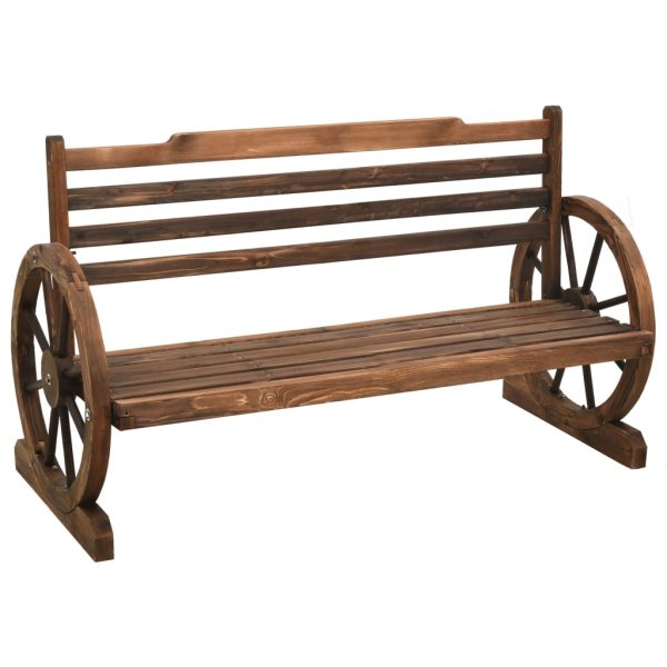 Banco de jardim 112 cm madeira de abeto maciça
