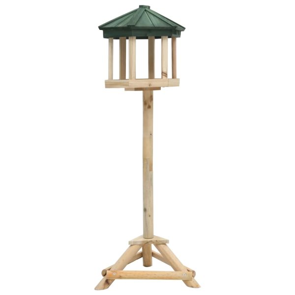 Comedouro de pé p/ pássaros 33x106 cm madeira de abeto maciça