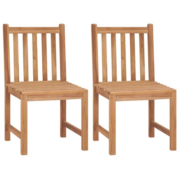 Cadeiras de jardim 2 pcs madeira de teca maciça