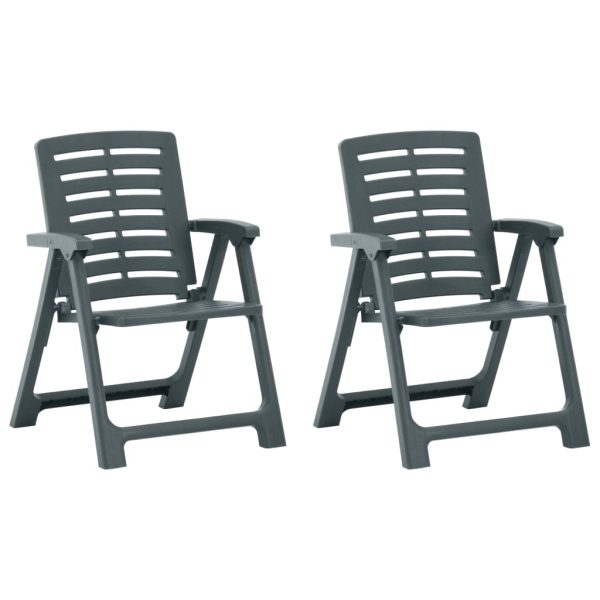 Cadeiras de jardim 2 pcs plástico verde