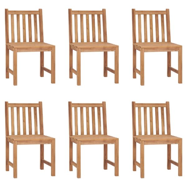 Cadeiras de jardim 6 pcs madeira de teca maciça
