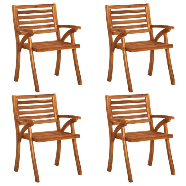 Cadeiras de jardim 4 pcs madeira de acácia maciça